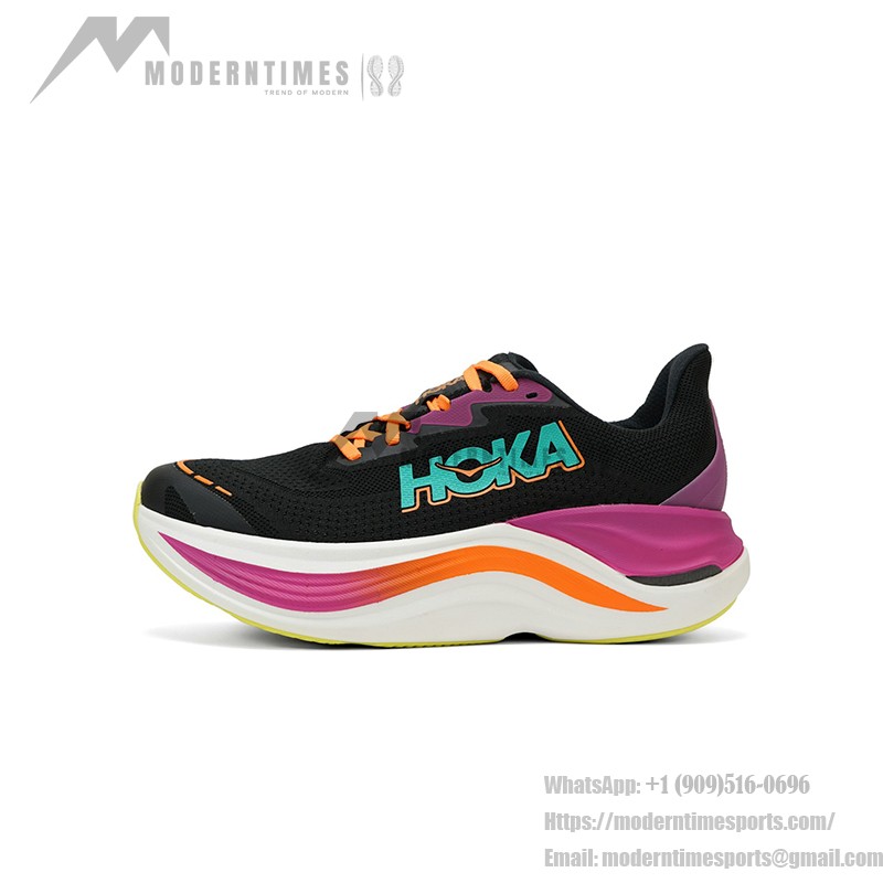 HOKA ONE ONE Skyward X Running Shoes - Lightweight Stylish Sneakers HOKA ONE ONE Skyward X 1147911-BCQ Running Shoes in Black and Electric Aqua