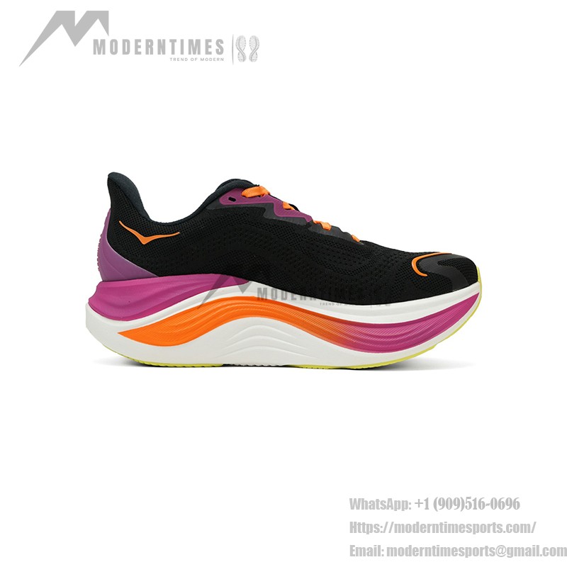 HOKA ONE ONE Skyward X Running Shoes - Lightweight Stylish Sneakers HOKA ONE ONE Skyward X 1147911-BCQ Running Shoes in Black and Electric Aqua