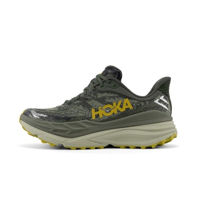 HOKA ONE ONE Stinson 7 1141530-OZF ランニングシューズ | オリーブグリーン＆森林カモフラージュ トレイルシューズ | クッション性・滑り止め・耐久性のあるアウトドアスニーカー