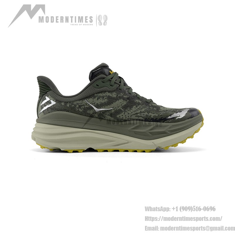 HOKA ONE ONE Stinson 7 トレイルランニングシューズ - クッション性アウトドアスニーカー HOKA ONE ONE Stinson 7 1141530-OZF ランニングシューズ(オリーブグリーン&森林カモフラージュ)