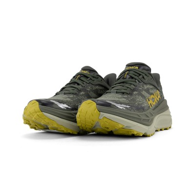 HOKA ONE ONE Stinson 7 1141530-OZF ランニングシューズ | オリーブグリーン＆森林カモフラージュ トレイルシューズ | クッション性・滑り止め・耐久性のあるアウトドアスニーカー