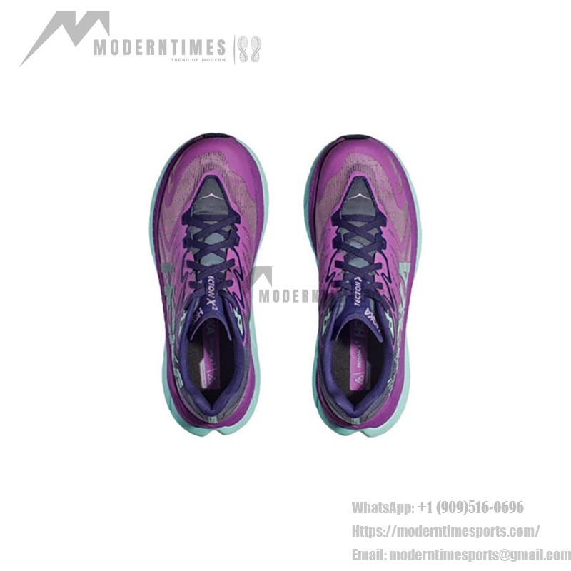 HOKA Tecton X 2 Trail Running Shoes | Orchid Flower & Night Sky | Vibram Grip HOKA ONE ONE Tecton X 2 Trail Running Shoes in Orchid Flower & Night Sky with Carbon Plate and Vibram Grip