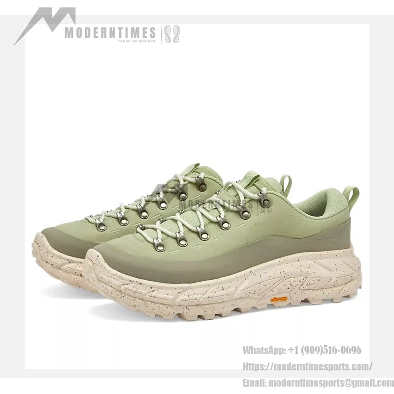 HOKA One One TOR SUMMIT Low Hiking Shoes (1147952-SGG) - Seed Green & Eggnog HOKA One One TOR SUMMIT Low Hiking Shoes in Seed Green and Eggnog, Model 1147952-SGG