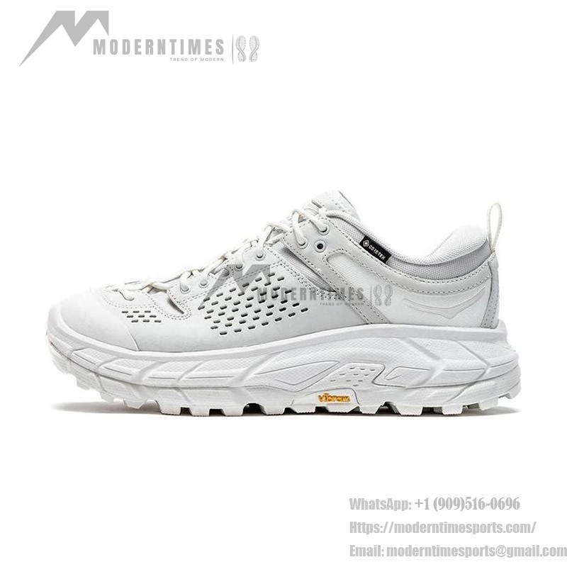 HOKA ONE ONE Tor Ultra Low GORE-TEX Hiking Shoes - White Waterproof Footwear HOKA ONE ONE Tor Ultra Low GORE-TEX 1130310-WNCL Hiking Shoes in White