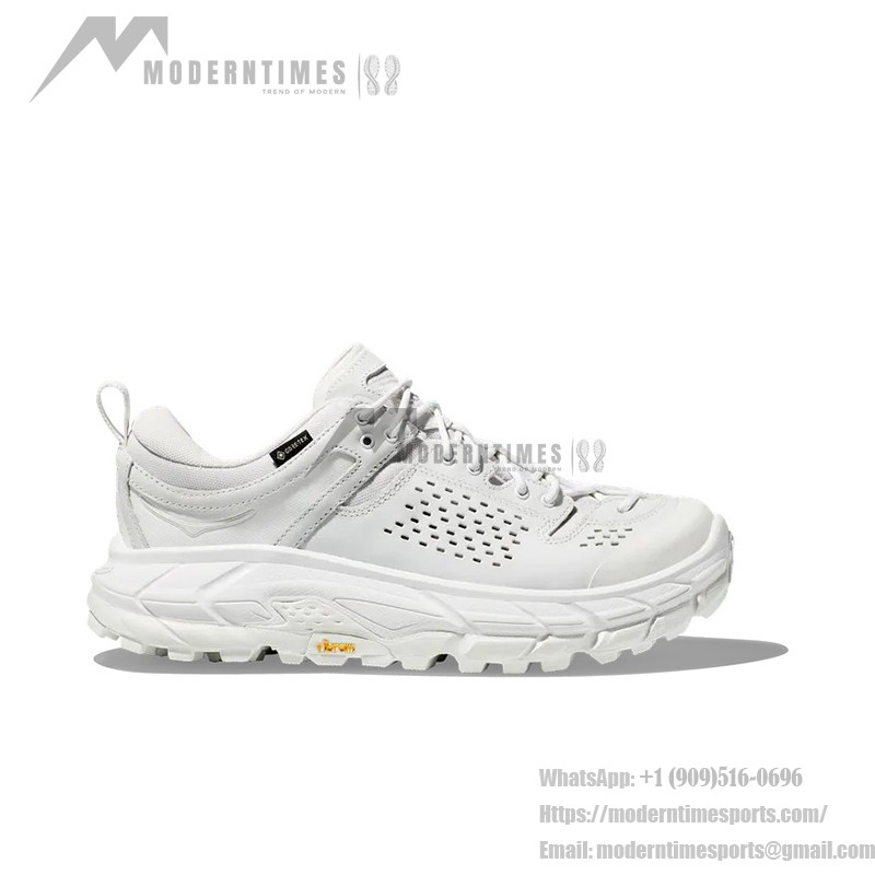 HOKA ONE ONE Tor Ultra Low GORE-TEX Hiking Shoes - White Waterproof Footwear HOKA ONE ONE Tor Ultra Low GORE-TEX 1130310-WNCL Hiking Shoes in White