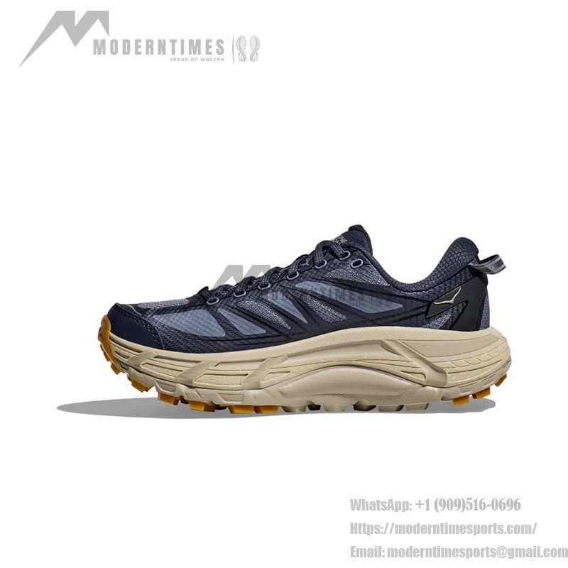 HOKA ONE ONE Mafate Speed 2 軽量トレイルランニングシューズ HOKA ONE ONE Mafate Speed 2 1126851-VYF メンズトレイルランニングシューズ - ネイビーとベージュ