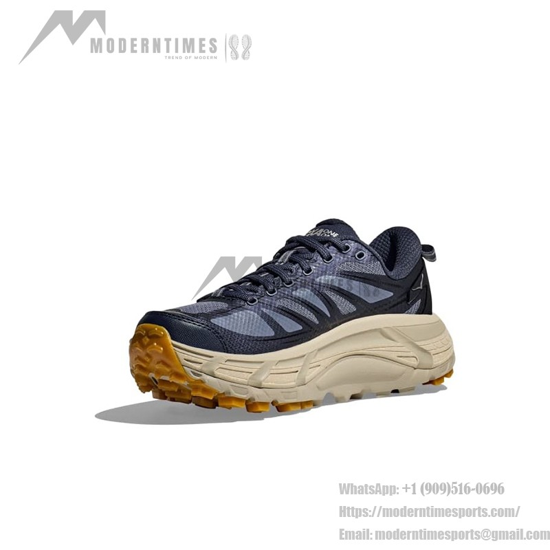 HOKA ONE ONE Mafate Speed 2 軽量トレイルランニングシューズ HOKA ONE ONE Mafate Speed 2 1126851-VYF メンズトレイルランニングシューズ - ネイビーとベージュ