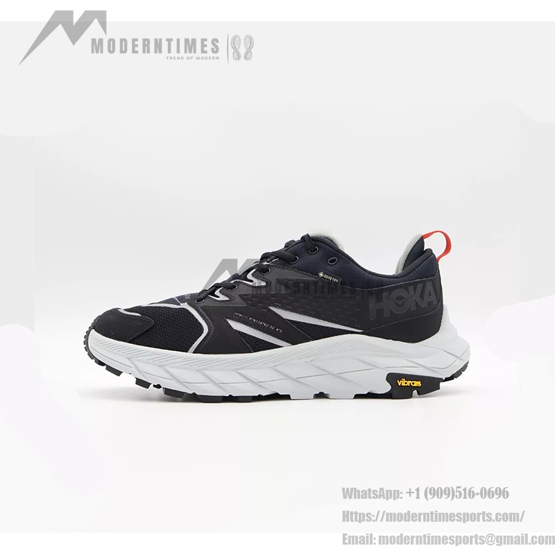 HOKA ONE ONE x WTAPS Anacapa Low Gore-Tex Trail Shoes (1155397-JTB) - Jet Black, Waterproof HOKA ONE ONE x WTAPS Anacapa Low Gore-Tex Trail Shoes in Jet Black, Waterproof, Vibram Outsole, Model 1155397-JTB