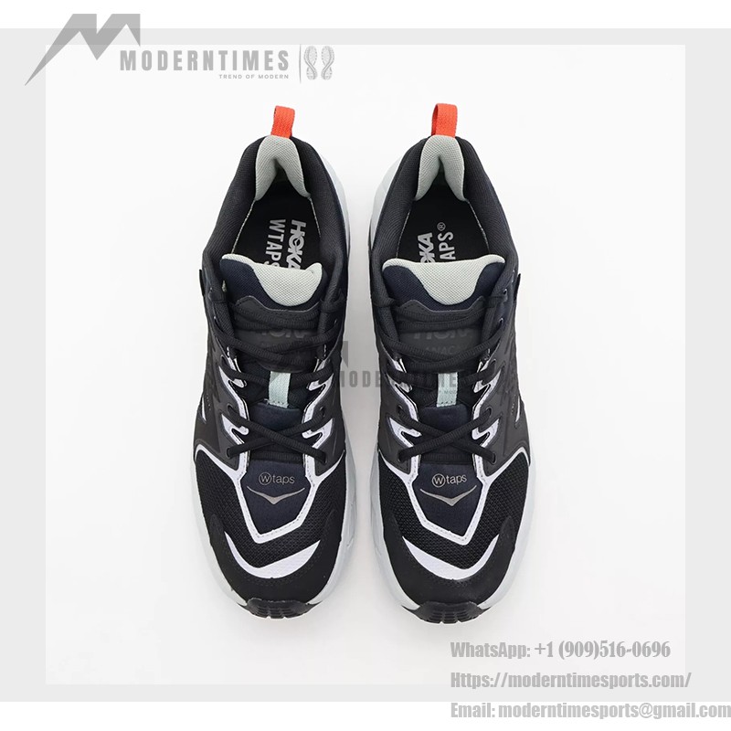 HOKA ONE ONE x WTAPS Anacapa Low Gore-Tex Trail Shoes (1155397-JTB) - Jet Black, Waterproof HOKA ONE ONE x WTAPS Anacapa Low Gore-Tex Trail Shoes in Jet Black, Waterproof, Vibram Outsole, Model 1155397-JTB