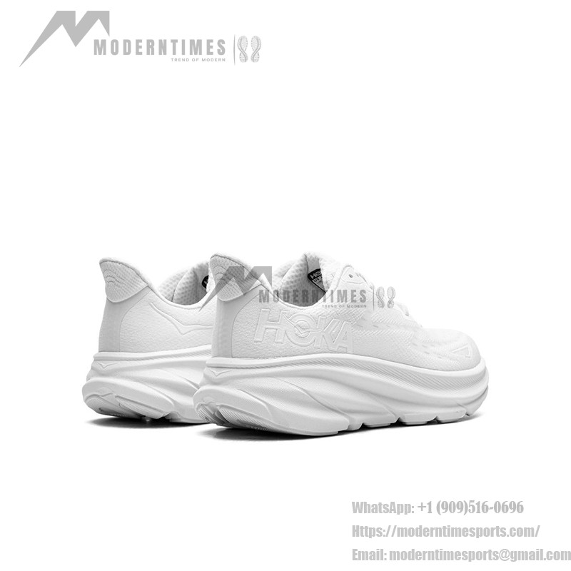 HOKA Clifton 9 レディースランニングシューズ | オールホワイト | 軽量クッション HOKA ONE ONE Clifton 9 レディースランニングシューズ(オールホワイト)