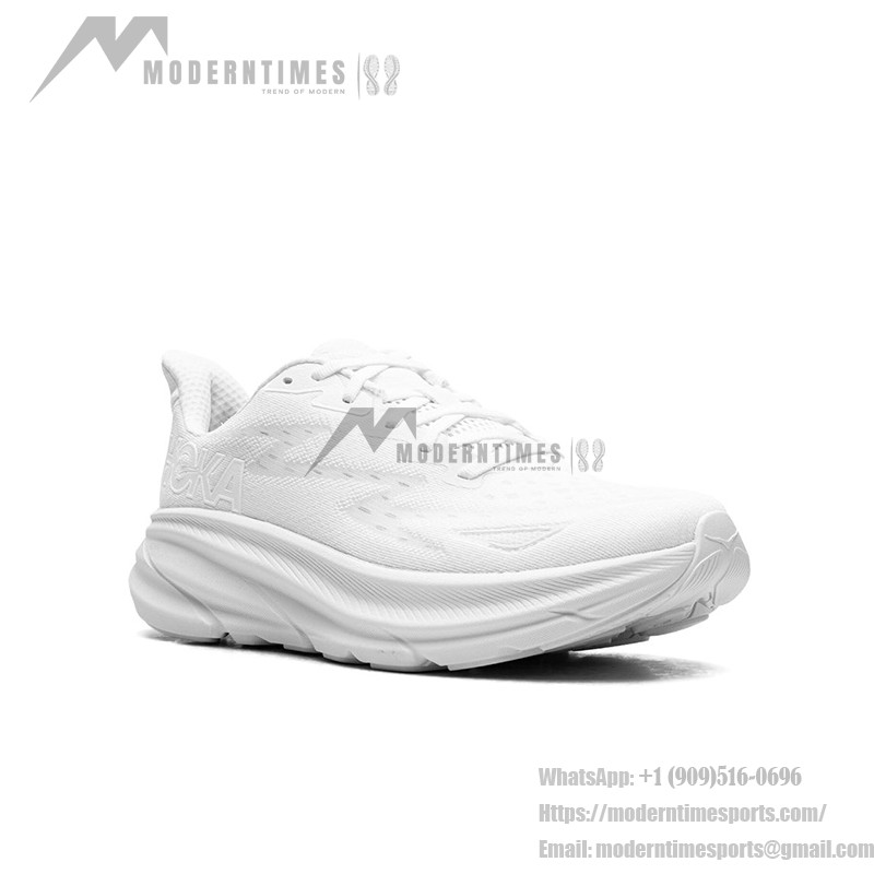 HOKA Clifton 9 レディースランニングシューズ | オールホワイト | 軽量クッション HOKA ONE ONE Clifton 9 レディースランニングシューズ(オールホワイト)