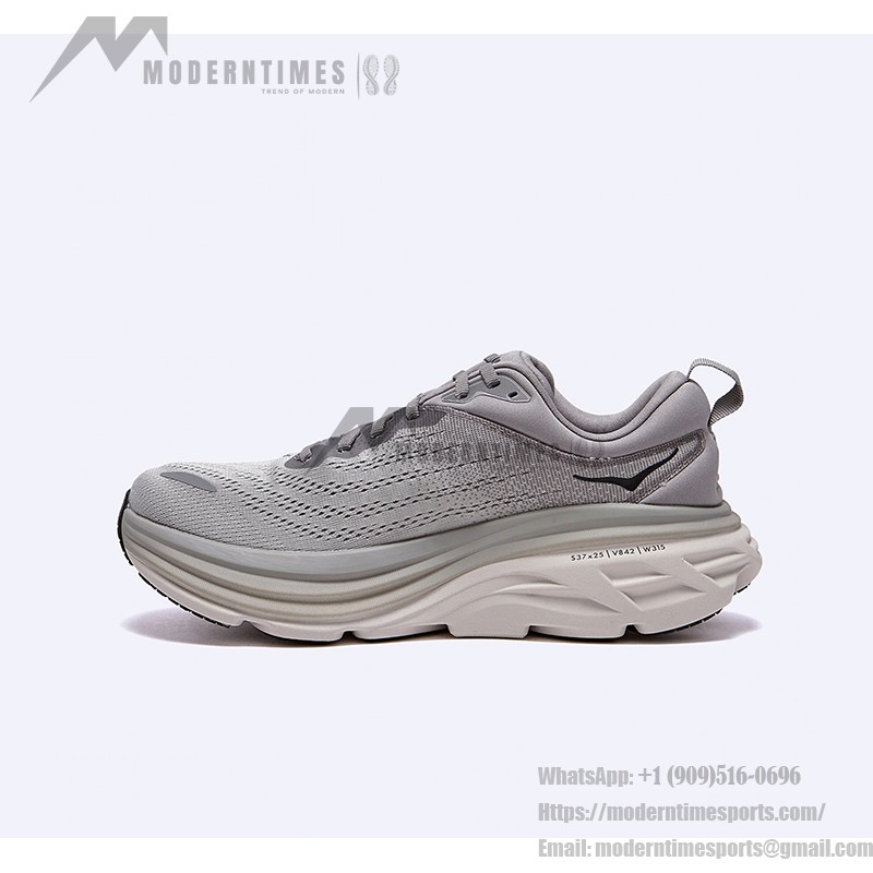 Hoka One One Bondi 8 2E 快適通気性スニーカー | 1127953-SHMS Hoka One One Bondi 8 2E ワイドクッションランニングシューズ - モデル 1127953-SHMS