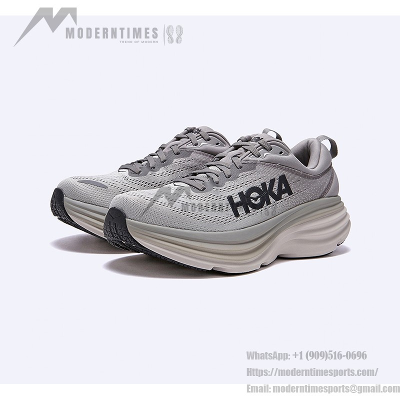 Hoka One One Bondi 8 2E 快適通気性スニーカー | 1127953-SHMS Hoka One One Bondi 8 2E ワイドクッションランニングシューズ - モデル 1127953-SHMS