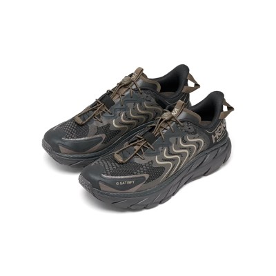 HOKA Clifton LS x Satisfy ランニングシューズ 1143450-FIBC｜Forged Iron 限定版｜快適性とスタイルの完璧な融合