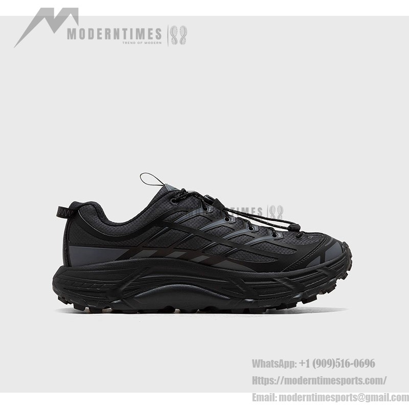 Hoka One One Mafate Three 2 Lightweight Cushioned Black Sneakers | 1141572-BBLC Hoka One One Mafate Three 2 Trail Running Shoes - Black Model 1141572-BBLC