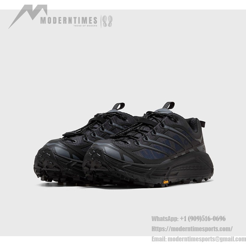 Hoka One One Mafate Three 2 Lightweight Cushioned Black Sneakers | 1141572-BBLC Hoka One One Mafate Three 2 Trail Running Shoes - Black Model 1141572-BBLC