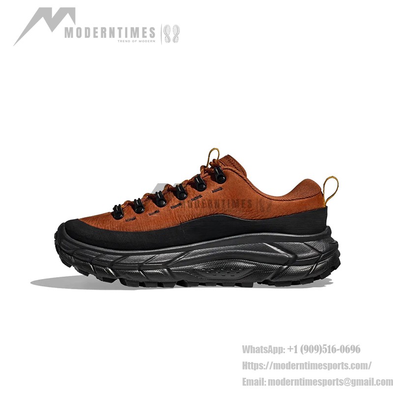 HOKA One One TOR SUMMIT Low Hiking Shoes (1147952-HBCK) - Premium Leather, Brown & Black HOKA One One TOR SUMMIT Low Hiking Shoes in Brown and Black, Model 1147952-HBCK