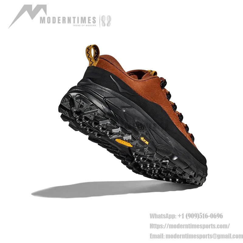HOKA One One TOR SUMMIT Low Hiking Shoes (1147952-HBCK) - Premium Leather, Brown & Black HOKA One One TOR SUMMIT Low Hiking Shoes in Brown and Black, Model 1147952-HBCK