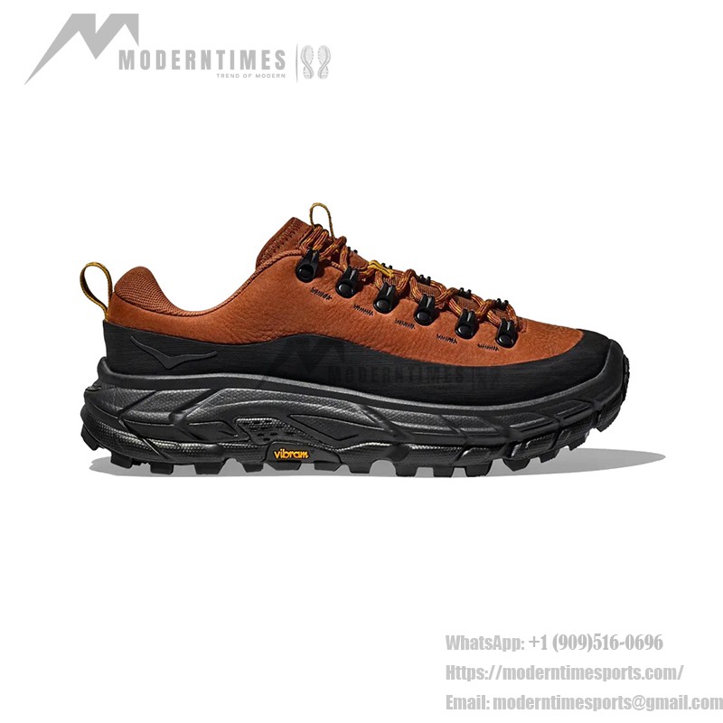 HOKA One One TOR SUMMIT Low Hiking Shoes (1147952-HBCK) - Premium Leather, Brown & Black HOKA One One TOR SUMMIT Low Hiking Shoes in Brown and Black, Model 1147952-HBCK