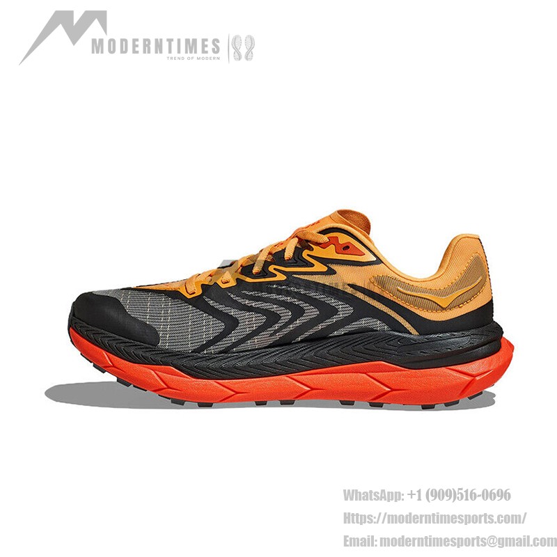 HOKA Tecton X 2 | ブラック&フレイム | カーボンプレートテクノロジー HOKA ONE ONE Tecton X 2 トレイルランニングシューズ(ブラック&フレイム、カーボンプレート&ビブラムグリップ搭載)