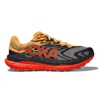 HOKA Tecton X 2 | ブラック&フレイム | カーボンプレートテクノロジー HOKA ONE ONE Tecton X 2 トレイルランニングシューズ(ブラック&フレイム、カーボンプレート&ビブラムグリップ搭載)