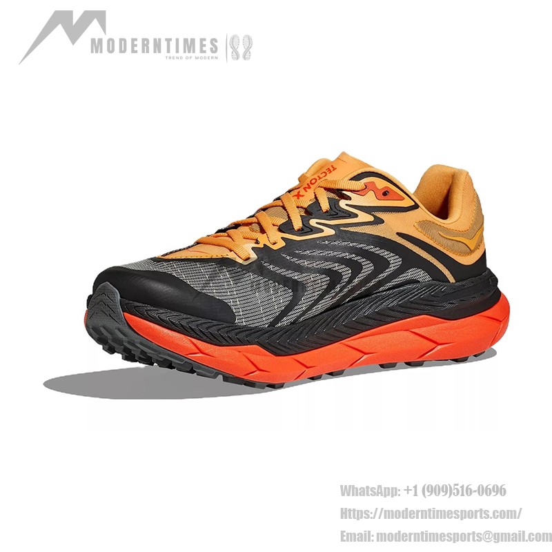 HOKA Tecton X 2 | ブラック&フレイム | カーボンプレートテクノロジー HOKA ONE ONE Tecton X 2 トレイルランニングシューズ(ブラック&フレイム、カーボンプレート&ビブラムグリップ搭載)