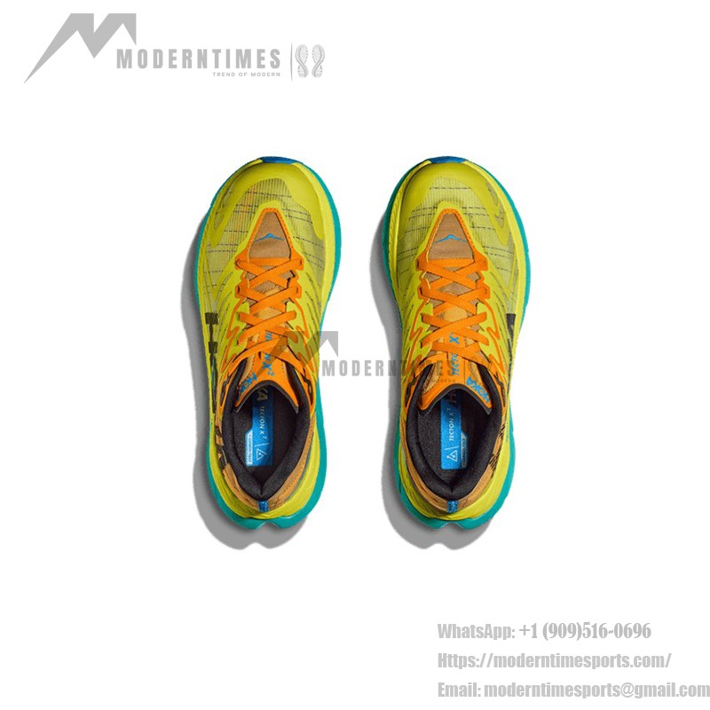 HOKA One One Tecton X 2 トレイルランニングシューズ (1134516-EPRY) - ラディアントイエロー ラディアントイエローのHOKA One One Tecton X 2 トレイルランニングシューズ、モデル1134516-EPRY