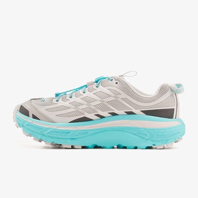 HOKA ONE ONE Mafate Speed 3 1141572-SLD ランニングシューズ | ライトグレー＆ブルー 軽量トレイルシューズ | 高性能クッション 滑り止めアウトドアシューズ