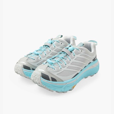 HOKA ONE ONE Mafate Speed 3 1141572-SLD ランニングシューズ | ライトグレー＆ブルー 軽量トレイルシューズ | 高性能クッション 滑り止めアウトドアシューズ