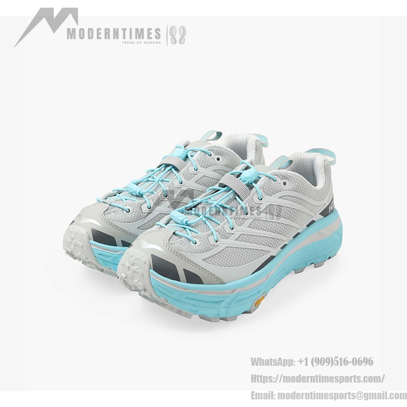 HOKA ONE ONE Mafate Speed 3 - Lightweight Cushioned Trail Shoes HOKA ONE ONE Mafate Speed 3 1141572-SLD Running Shoes in Light Gray and Blue