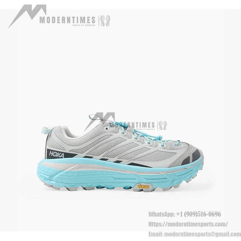 HOKA ONE ONE Mafate Speed 3 - Lightweight Cushioned Trail Shoes HOKA ONE ONE Mafate Speed 3 1141572-SLD Running Shoes in Light Gray and Blue