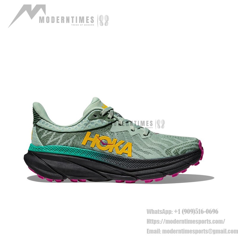 HOKA ONE ONE Challenger ATR 7 Women's Trail Running Shoes - Green All-Terrain Footwear HOKA ONE ONE Challenger ATR 7 Women's 1134498-ACK Trail Running Shoes in Green