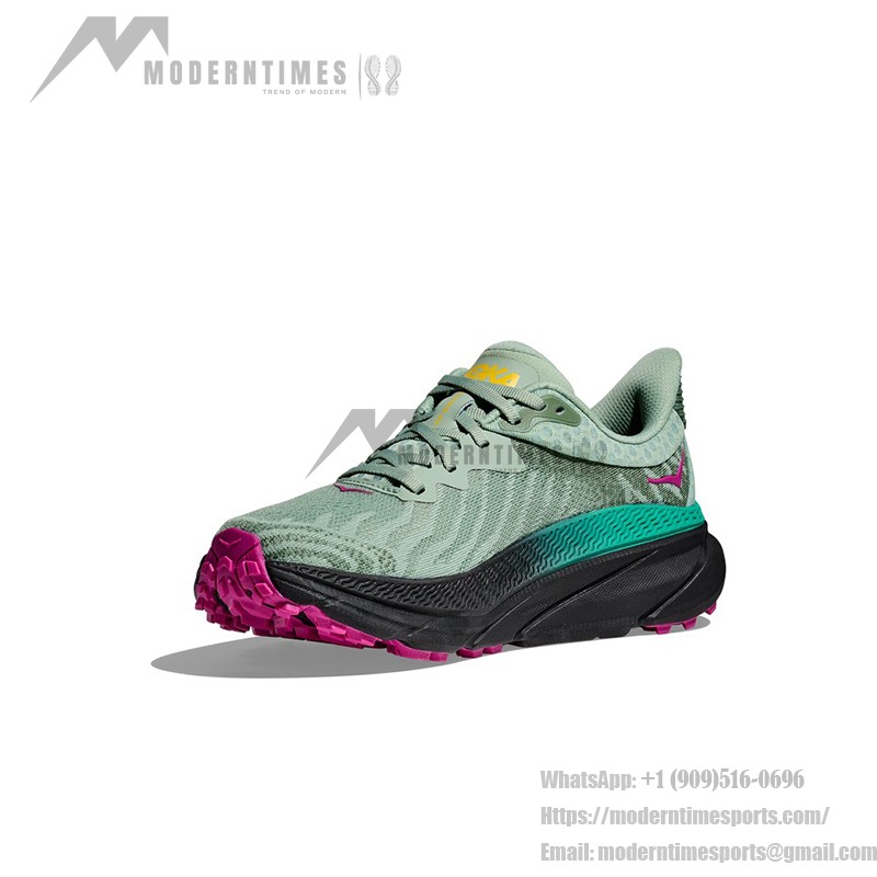 HOKA ONE ONE Challenger ATR 7 Women's Trail Running Shoes - Green All-Terrain Footwear HOKA ONE ONE Challenger ATR 7 Women's 1134498-ACK Trail Running Shoes in Green