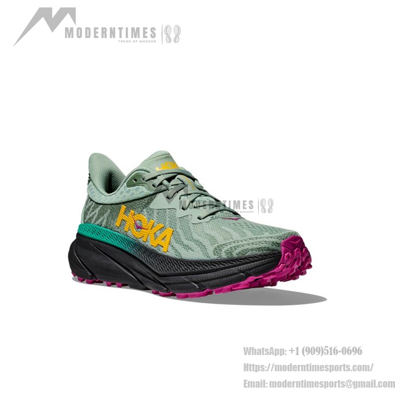 HOKA ONE ONE Challenger ATR 7 Women's Trail Running Shoes - Green All-Terrain Footwear HOKA ONE ONE Challenger ATR 7 Women's 1134498-ACK Trail Running Shoes in Green