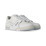 Luxury Louis Vuitton LV Trainer 1A8WAX Sneakers – Premium Leather & Vintage Design Louis Vuitton LV Trainer 1A8WAX – White Calfskin Sneakers with Monogram Accents