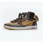 LV x Off-White x Air Jordan 1 Collab Customs MENS AQ0818-158 Premium Limited Edition