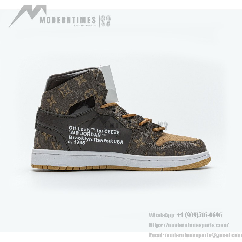 LV x Off-White x Air Jordan 1 コラボカスタム MENS AQ0818-158 LV x Off-White x Air Jordan 1 コラボカスタム MENS AQ0818-158 プレミアム限定版