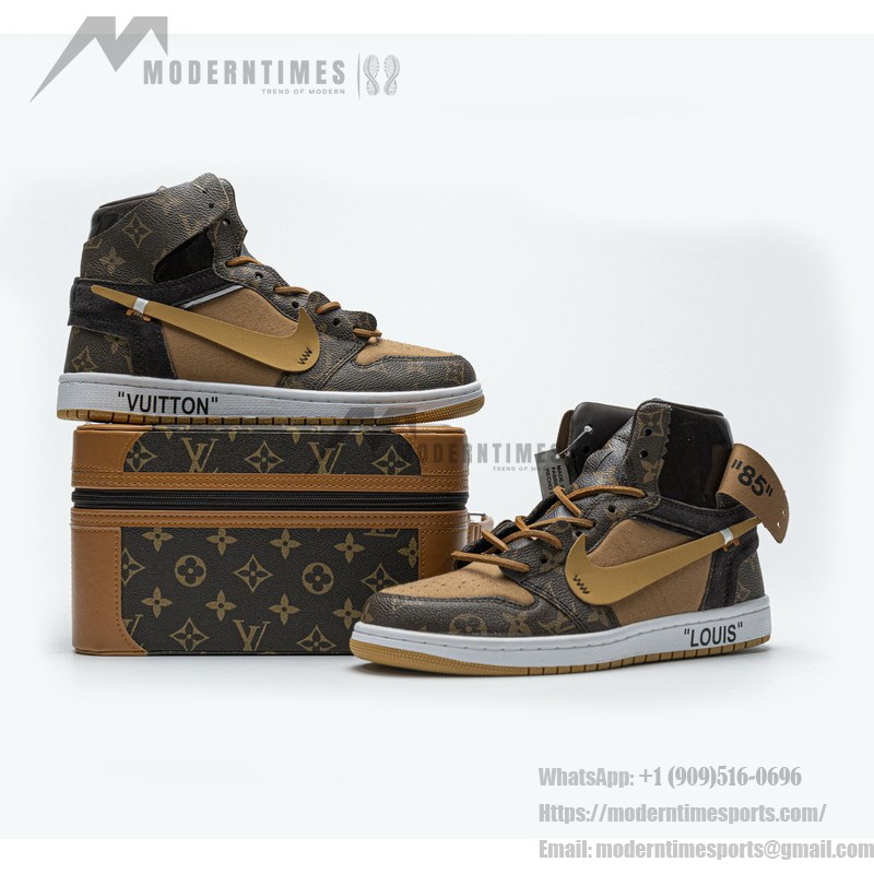 LV x Off-White x Air Jordan 1 コラボカスタム MENS AQ0818-158 LV x Off-White x Air Jordan 1 コラボカスタム MENS AQ0818-158 プレミアム限定版
