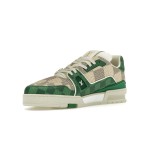 Louis Vuitton LV Trainer Damier 1AC58D - 高級 グリーン ホワイト スニーカー Louis Vuitton LV Trainer Damier 1AC58D グリーン ホワイト チェック柄 スニーカー