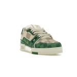 Louis Vuitton LV Trainer Damier 1AC58D - 高級 グリーン ホワイト スニーカー Louis Vuitton LV Trainer Damier 1AC58D グリーン ホワイト チェック柄 スニーカー