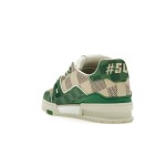 Louis Vuitton LV Trainer Damier 1AC58D - 高級 グリーン ホワイト スニーカー Louis Vuitton LV Trainer Damier 1AC58D グリーン ホワイト チェック柄 スニーカー