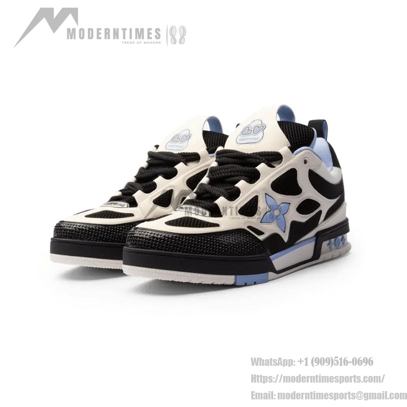 Louis Vuitton LV Skate ブラック ホワイト ライトブルー 1SKT1 ルイ・ヴィトン LV スケート ブラック ホワイト ライトブルー - 高級スケートスニーカー