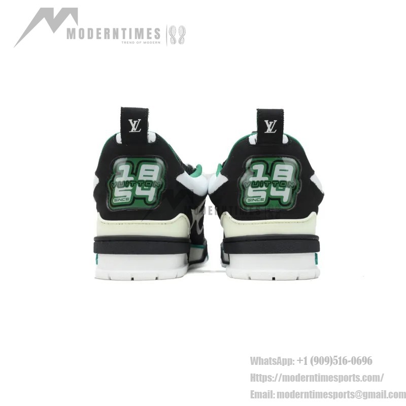 Louis Vuitton LV Skate Green Black 1ADE12 - 限定デザイナーフットウェア Louis Vuitton LV Skate Green Black 1ADE12 - 高級スケートスニーカー