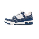 Louis Vuitton LV Trainer 1A9JGN - 高級 ブルー ホワイト デニム スニーカー Louis Vuitton LV Trainer 1A9JGN ブルー ホワイト デニム スニーカー