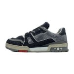 Louis Vuitton LV トレーナー レッド グレー ブラック 1AA6PQ Louis Vuitton LV トレーナー レッド グレー ブラック 1AA6PQ - 高級クリスタル装飾スニーカー