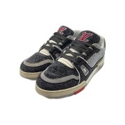 ルイ・ヴィトン LV トレーナー レッド グレー ブラック 1AA6PQ - 高級クリスタル装飾スニーカー