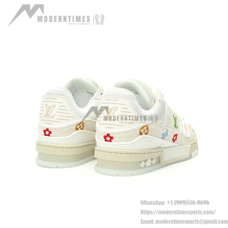Louis Vuitton LV トレーナー 村上隆 ホワイト 1AHEKG Louis Vuitton LV トレーナー 村上隆 ホワイト 1AHEKG - 限定版刺繍スニーカー