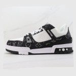 Louis Vuitton LV トレーナー ホワイト ブラック 1A9JGB Louis Vuitton LV トレーナー ホワイト ブラック 1A9JGB - 高級モノグラムデニムスニーカー