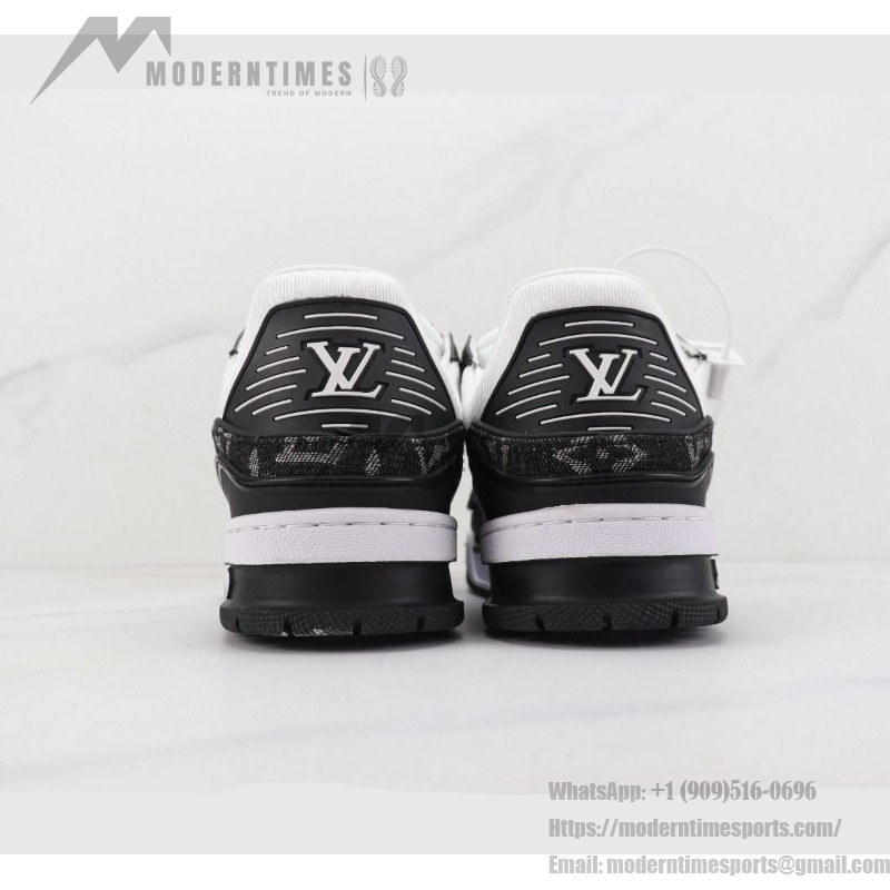 Louis Vuitton LV トレーナー ホワイト ブラック 1A9JGB Louis Vuitton LV トレーナー ホワイト ブラック 1A9JGB - 高級モノグラムデニムスニーカー