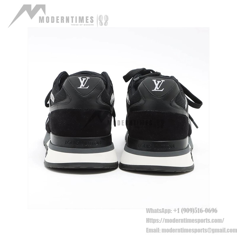 Louis Vuitton ランアウェイ スニーカー ブラック 1A8MCK Louis Vuitton ランアウェイ スニーカー ブラック 1A8MCK - 高級スエードレザーランニングシューズ